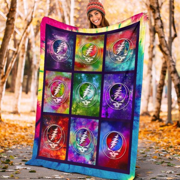 grateful dead head fleece blanket gift idea for fan 0jpod