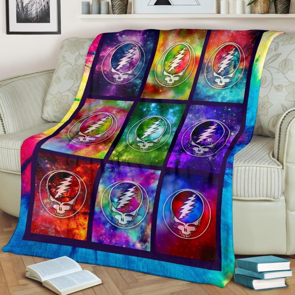 Grateful Dead Head Fleece Blanket Gift Idea For Fan