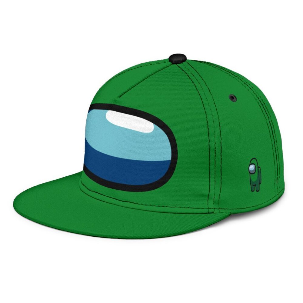 Green Crewmate Snapback Hat Among Us Gift Idea