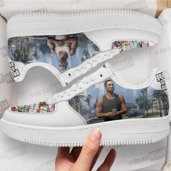 gta carl johnson sneakers custom video game shoes zmtq8