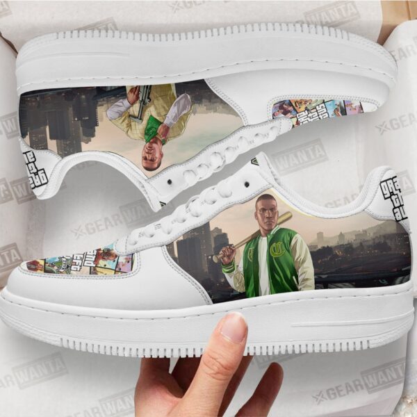 gta franklin clinton sneakers custom video game shoes zw1kz