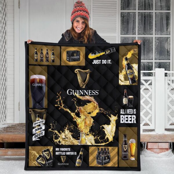 guinness quilt blanket all i need is beer gift idea mwi0v