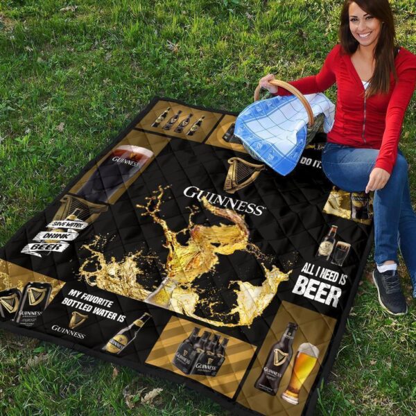 guinness quilt blanket all i need is beer gift idea oxigv