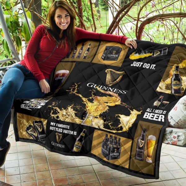 guinness quilt blanket all i need is beer gift idea xtylg