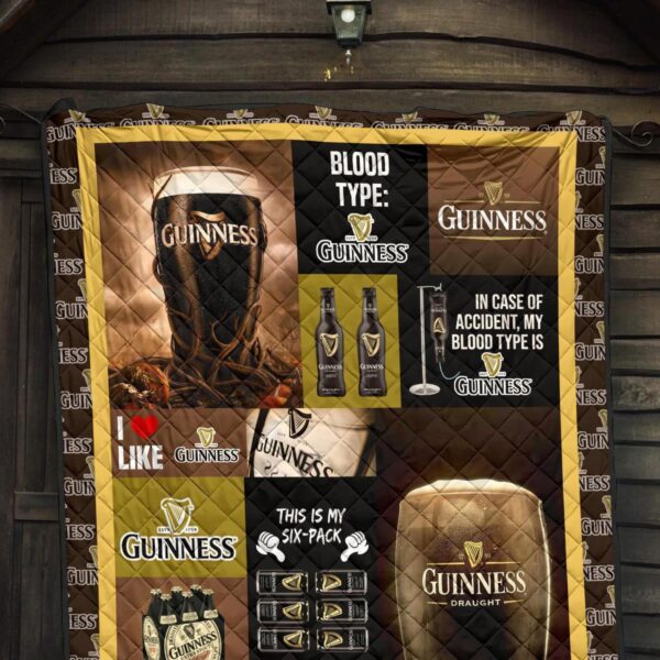 guinness quilt blanket funny gift for beer lover 1duui