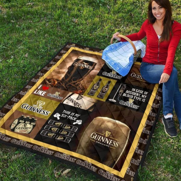 guinness quilt blanket funny gift for beer lover at4rg