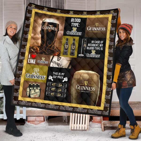 guinness quilt blanket funny gift for beer lover qfyff