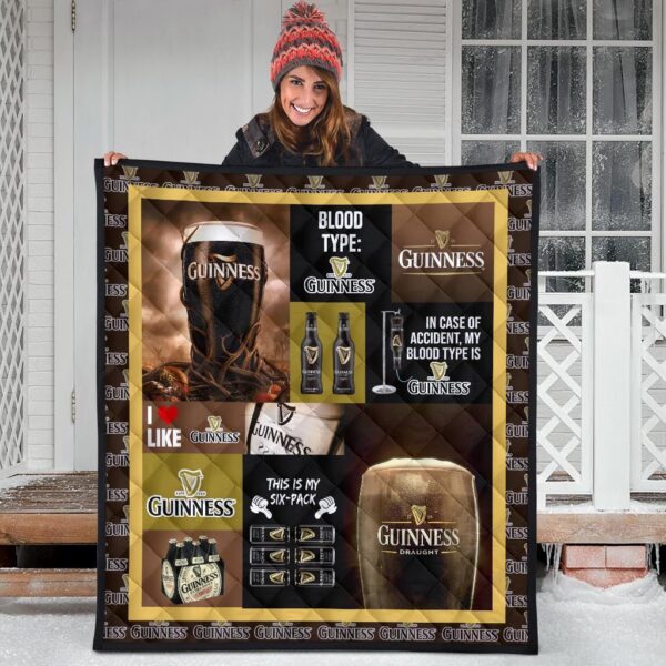 guinness quilt blanket funny gift for beer lover uoywg