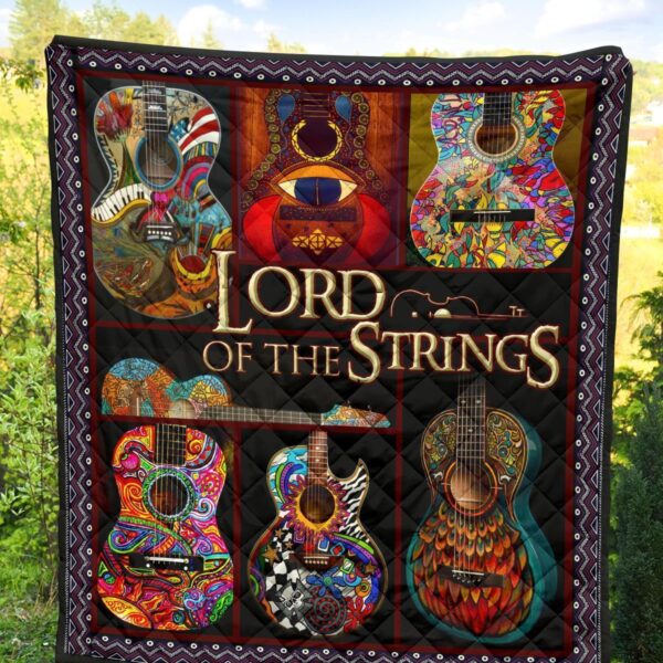 guitar lord of the strings quilt blanket gift for guitar lover a10by