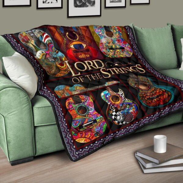 guitar lord of the strings quilt blanket gift for guitar lover bgcdu