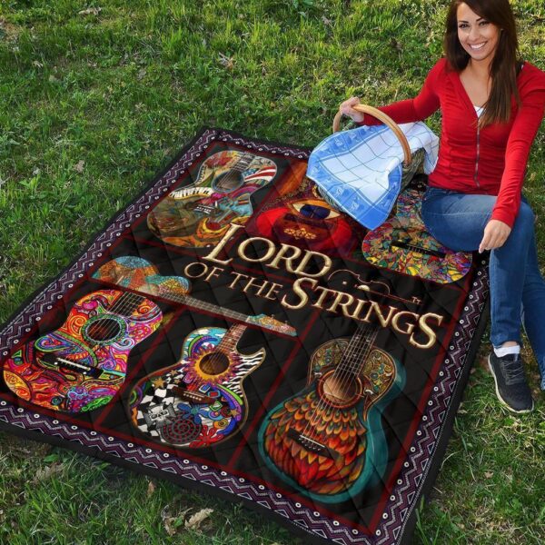 guitar lord of the strings quilt blanket gift for guitar lover gjjuh