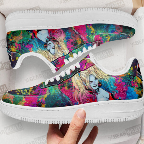 harley quinn sneakers custom for fans 6pv2s