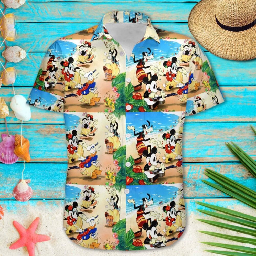 Hawaiian Shirt Women | Mickey & Friends Hawaiian Shirt | Hawaiian Shirt Custom | Hawaiian Shirt Blue