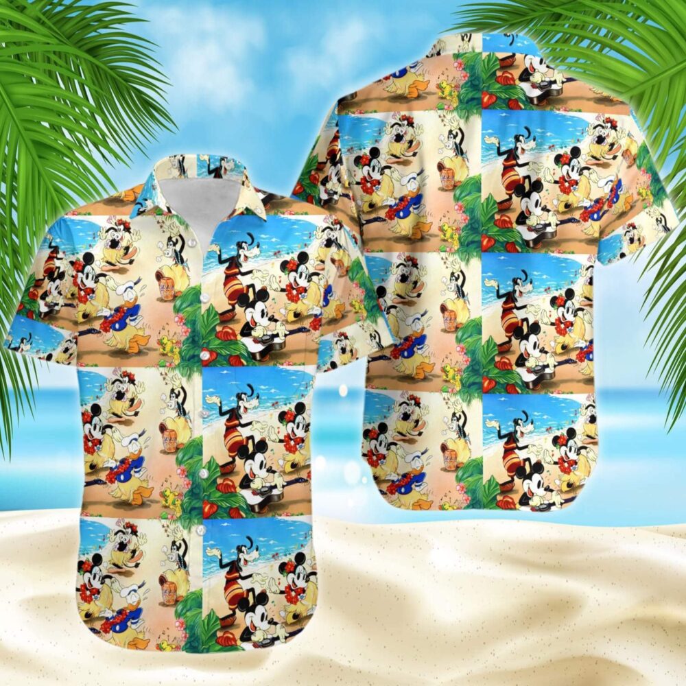 Hawaiian Shirt Women | Mickey & Friends Hawaiian Shirt | Hawaiian Shirt Custom | Hawaiian Shirt Blue