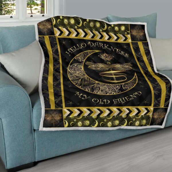 hello darkness my old friend dragonfly quilt blanket bedding decor pak6t