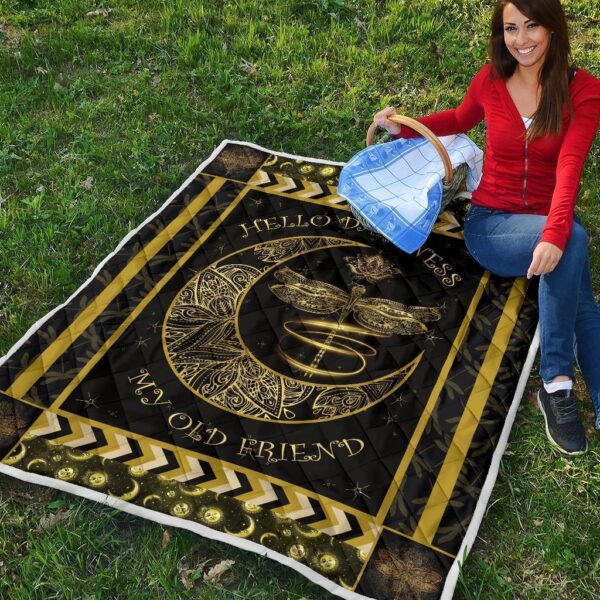 hello darkness my old friend dragonfly quilt blanket bedding decor ygo0h