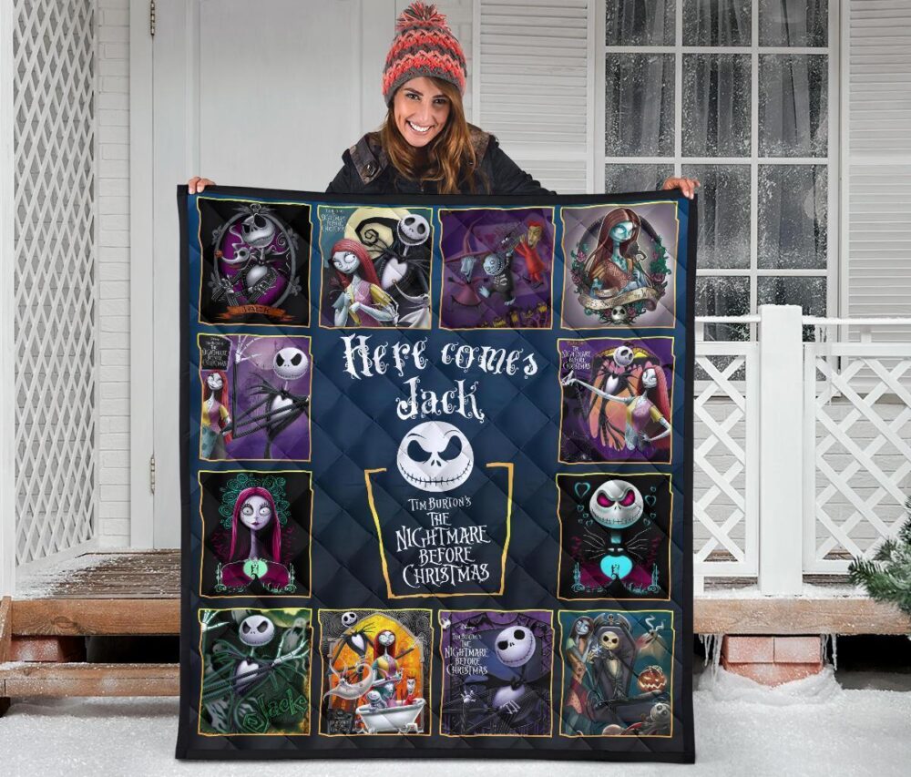 Here Comes Jack Quilt Blanket The Nightmare Before Christmas