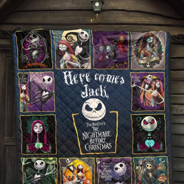 here comes jack quilt blanket the nightmare before christmas ntuv8