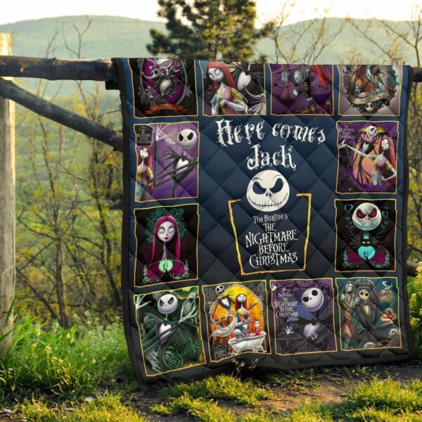 here comes jack quilt blanket the nightmare before christmas ruvpk