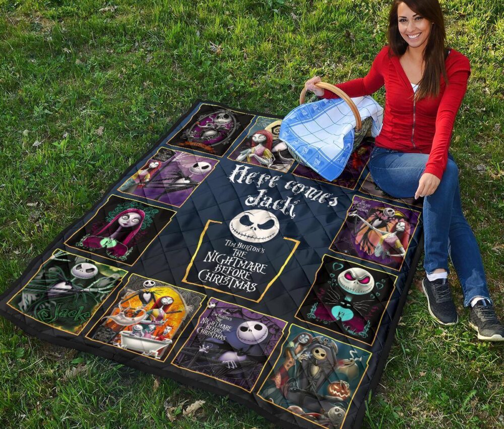 Here Comes Jack Quilt Blanket The Nightmare Before Christmas