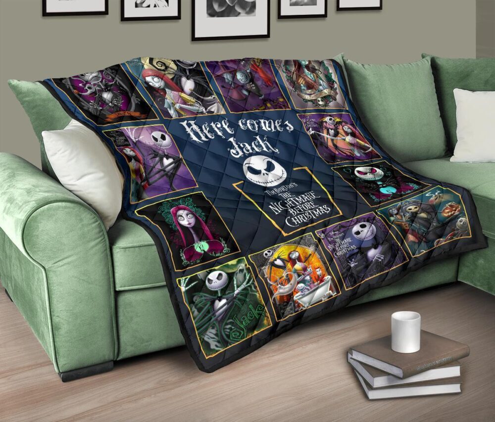 Here Comes Jack Quilt Blanket The Nightmare Before Christmas