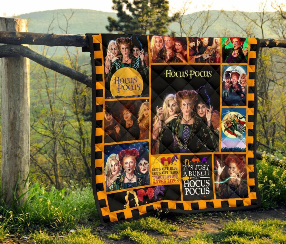 Hocus Pocus Quilt Blanket Halloween Bedding Decor Idea