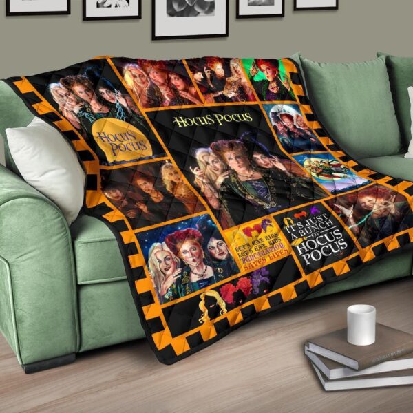 hocus pocus quilt blanket halloween bedding decor idea qb009 o2aqp