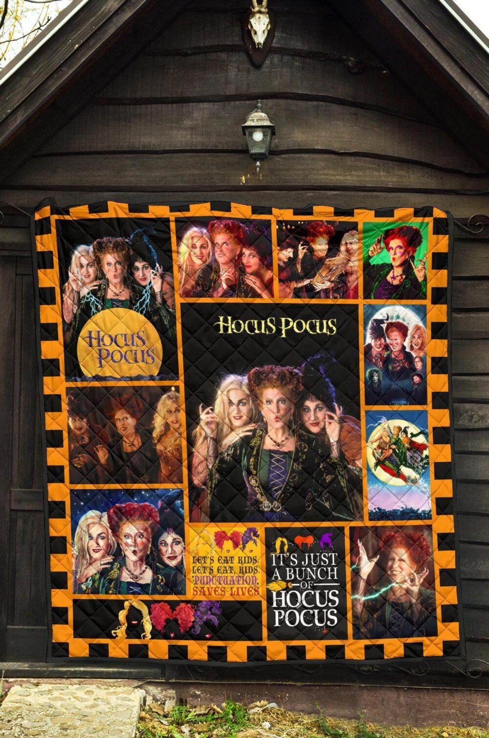 Hocus Pocus Quilt Blanket Halloween Bedding Decor Idea