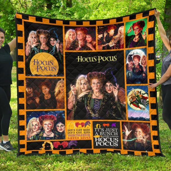 Hocus Pocus Quilt Blanket Halloween Bedding Decor Idea