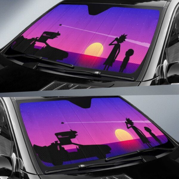 horizon minimal rick and morty cartoon car auto sun shade cssrm012 vodze