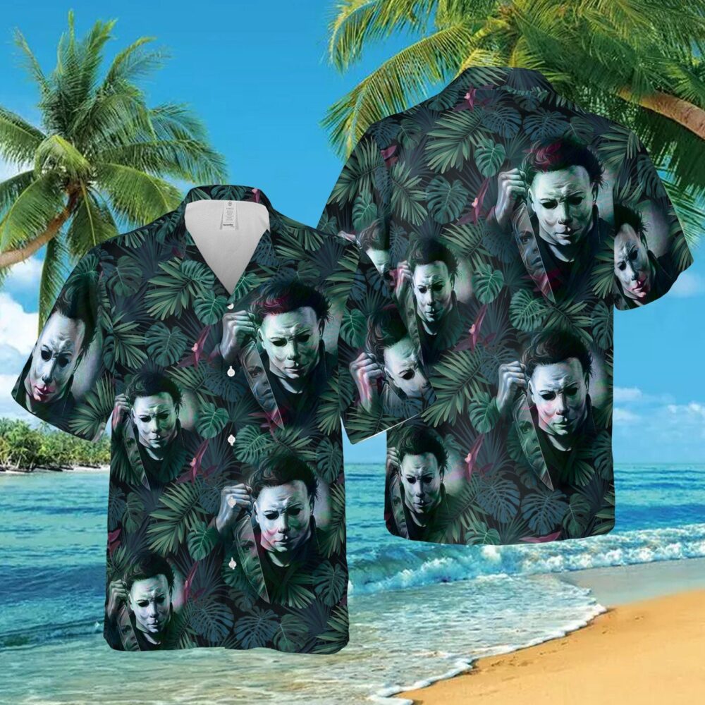 Horror Custom Hawaii Shirt | Horror Halloween  Horror Movie Characters Button Up Shirts