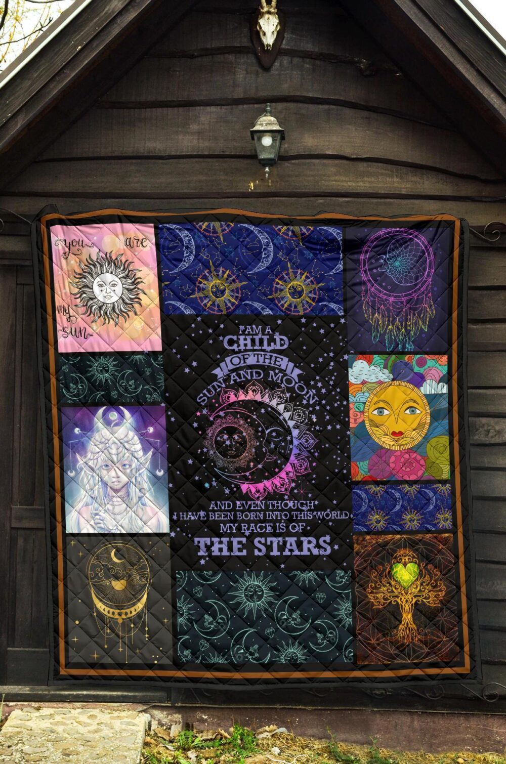 I Am A Child Of Sun And Moon Quilt Blanket Gift Idea