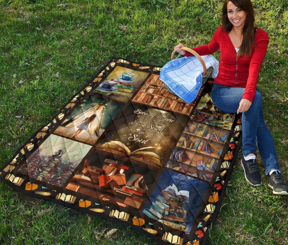 I Love Books Quilt Blanket Amazing Gift For Reading Book Lover