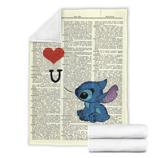 i love you stitch fleece blanket for bedding decor r1tkn