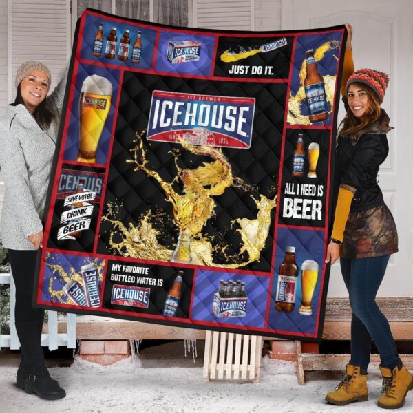 Icehouse Beer Quilt Blanket All I Need Is Beer Gift