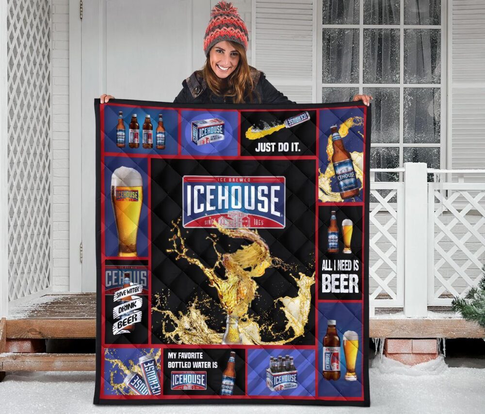 Icehouse Beer Quilt Blanket All I Need Is Beer Gift