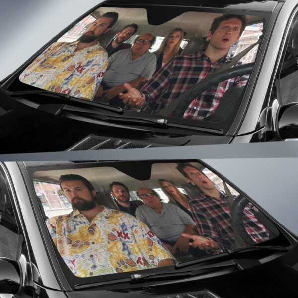 its always sunny in philadelphia driving car windshield sun shade xbk3d