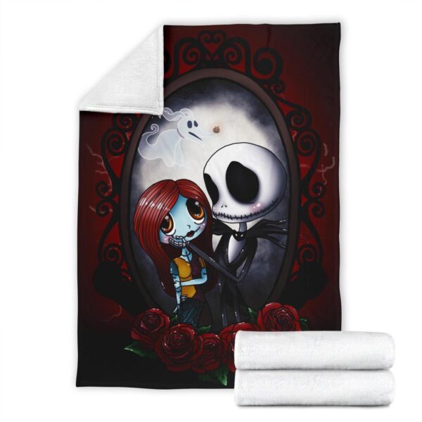 jack and sally fleece blanket couple in love gift idea t3gth