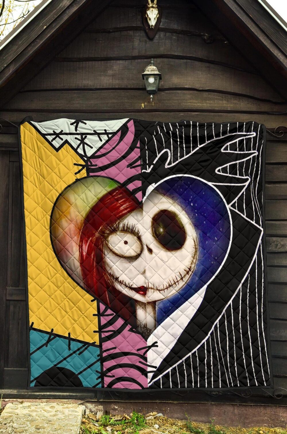 Jack & Sally Love Quilt Blanket Half Face Mixed Gift Idea