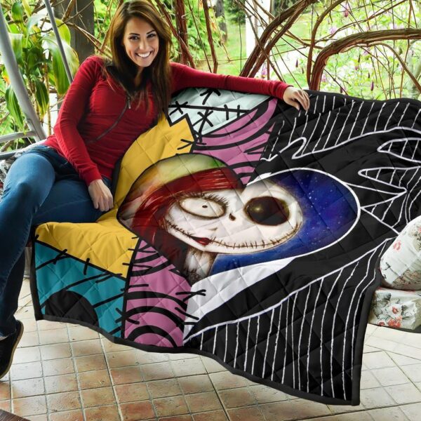 jack sally love quilt blanket half face mixed gift idea dxwyp