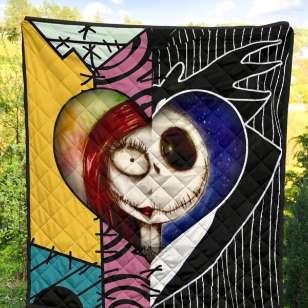 jack sally love quilt blanket half face mixed gift idea q1acb