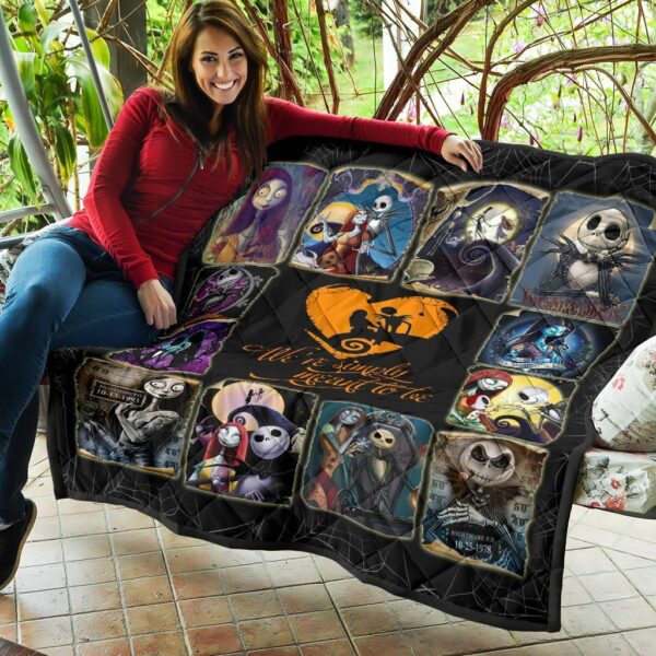 jack sally quilt blanket nightmare before christmas fan gift bejuq