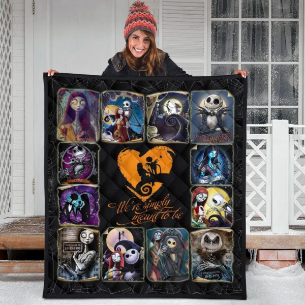 jack sally quilt blanket nightmare before christmas fan gift iksap