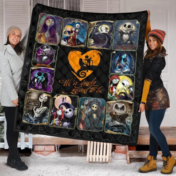 jack sally quilt blanket nightmare before christmas fan gift kbsym