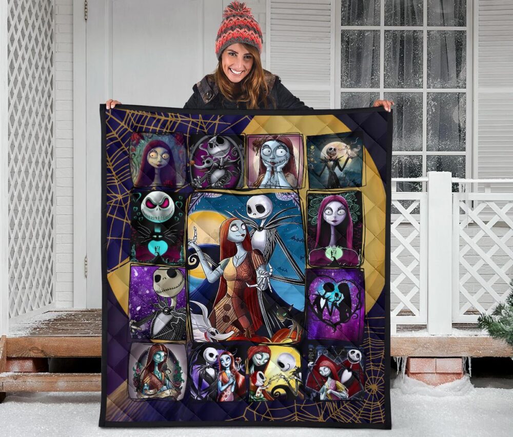 Jack & Sally Quilt Blanket The Nightmare Before Christmas Blanket