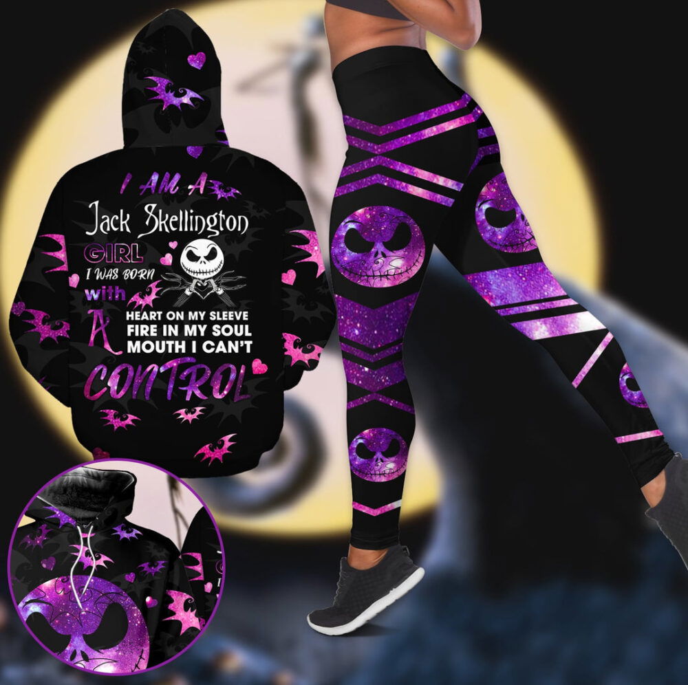 Jack Skellington Girl Combo Hoodie And Legging Custom Apparel HLS119