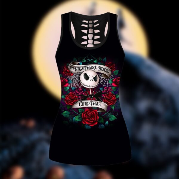 jack skellington roses women tank top legging set outfit 3d all over print s 5xl full size ctljs72 1gtvi