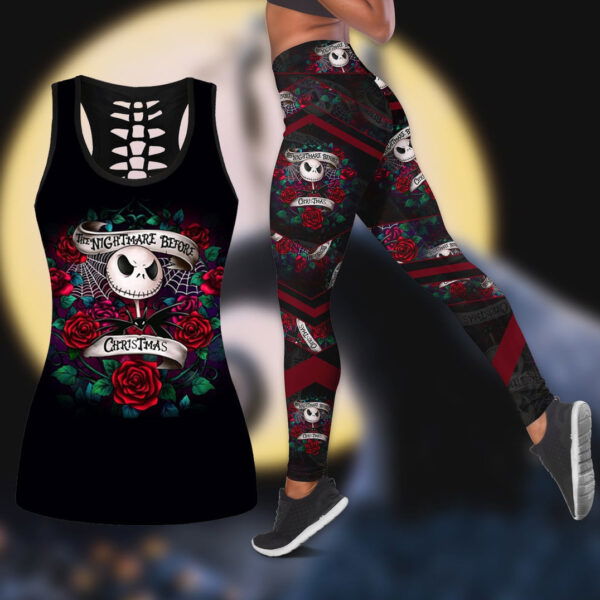 Jack Skellington Roses Women Tank Top Legging Set Outfit | CTLJS72