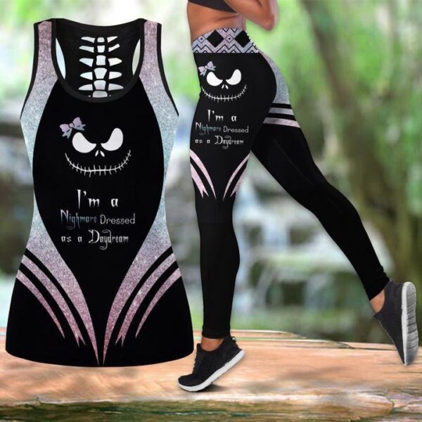 Jack Skellington & Sally Tank Top Legging Set Outfit | CTLJS54