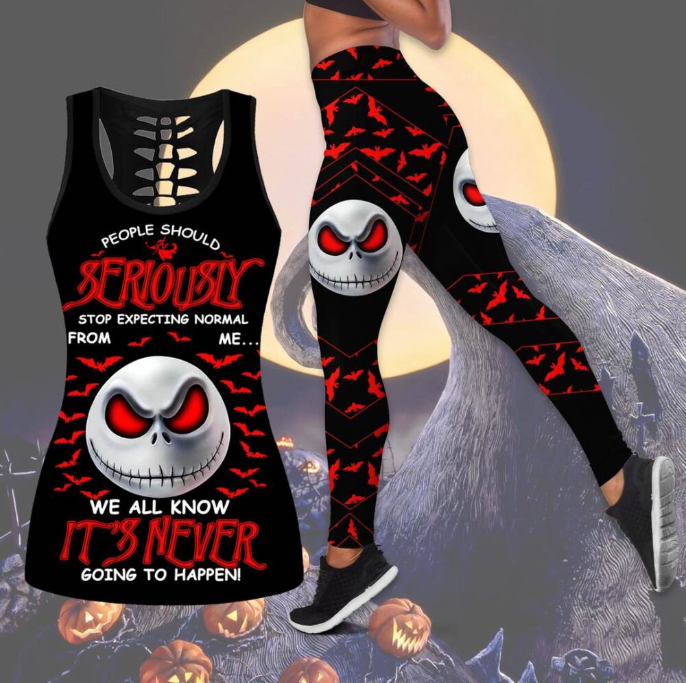 Jack Skellington Tank Top Legging Set Outfit | CTLJS34